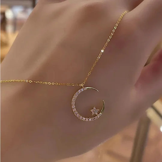 Bright Night: Moon Star Necklace