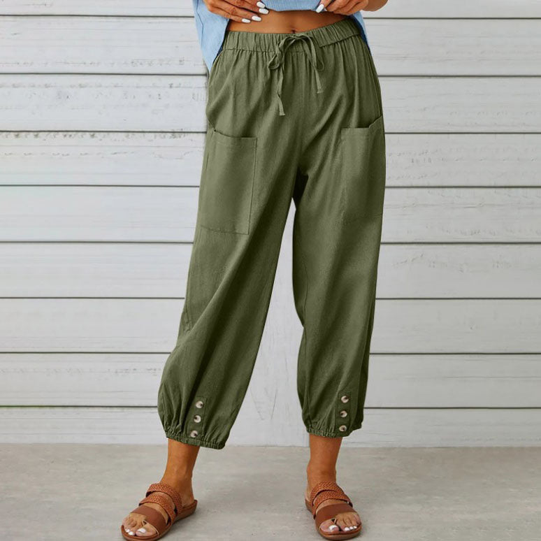 🌈Women's Loose Straight-leg Cotton Linen Pants🌸Buy 2 get 10% Off Extra Auto & Free Shipping🌸