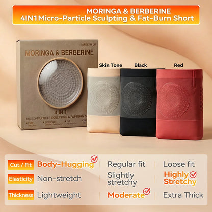 🎖️Moringa & Berberine 4-In-1 Micro-Particle Sculpting & Fat-Burn Shorts