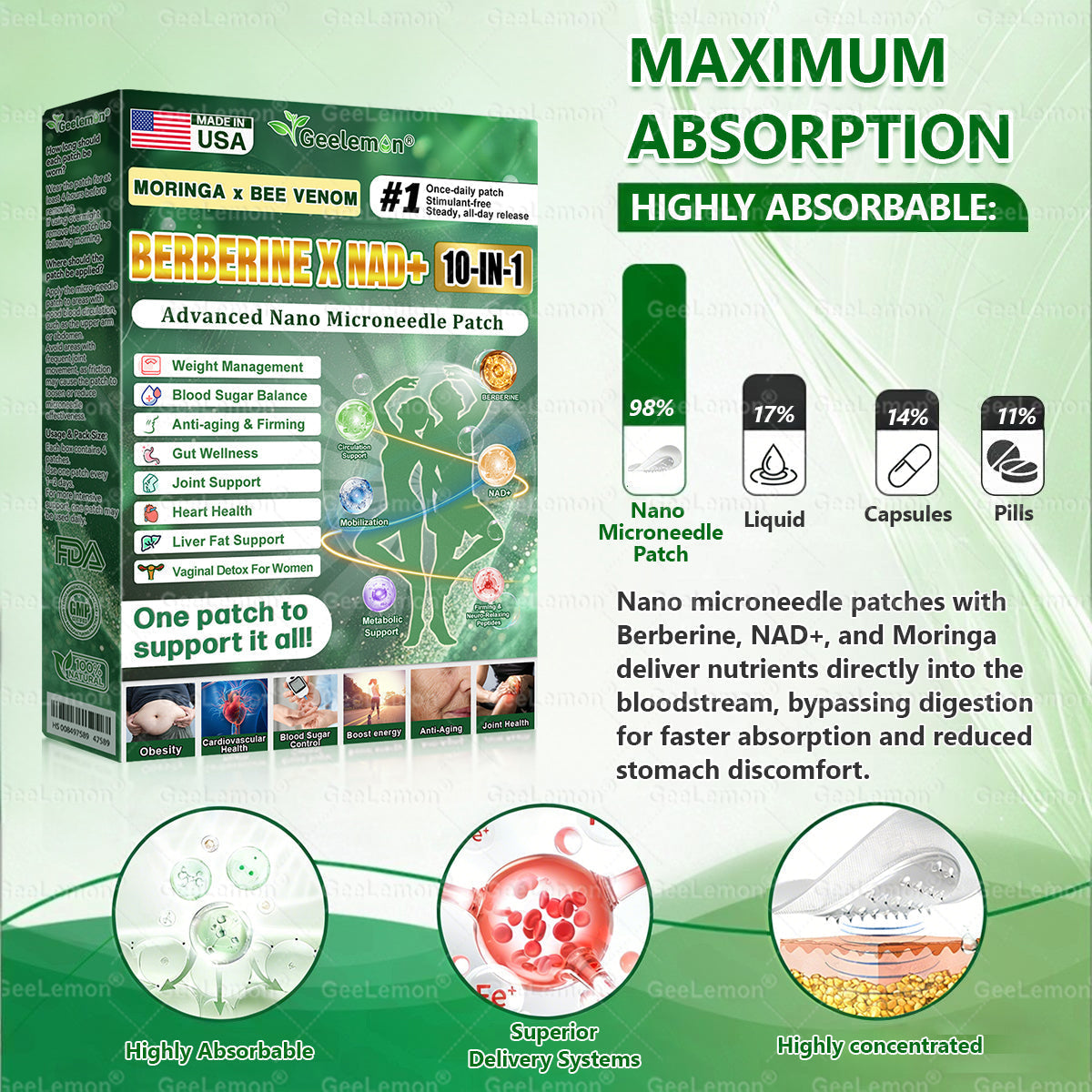 𝐎𝐟𝐟𝐢𝐜𝐢𝐚𝐥 𝐒𝐭𝐨𝐫𝐞 🇺🇸  | 🎁 𝐆𝐞𝐞𝐋𝐞𝐦𝐨𝐧® Moringa · Berberine × NAD+ 𝟏𝟎-𝐢𝐧-𝟏 𝐀𝐝𝐯𝐚𝐧𝐜𝐞𝐝 𝐍𝐚𝐧𝐨 𝐌𝐢𝐜𝐫𝐨𝐧𝐞𝐞𝐝𝐥𝐞 𝐏𝐚𝐭𝐜𝐡 — 𝐎𝐧𝐜𝐞 𝐃𝐚𝐢𝐥𝐲, 𝐕𝐢𝐬𝐢𝐛𝐥𝐞 𝐑𝐞𝐬𝐮𝐥𝐭𝐬 𝐢𝐧 𝟕 𝐃𝐚𝐲𝐬