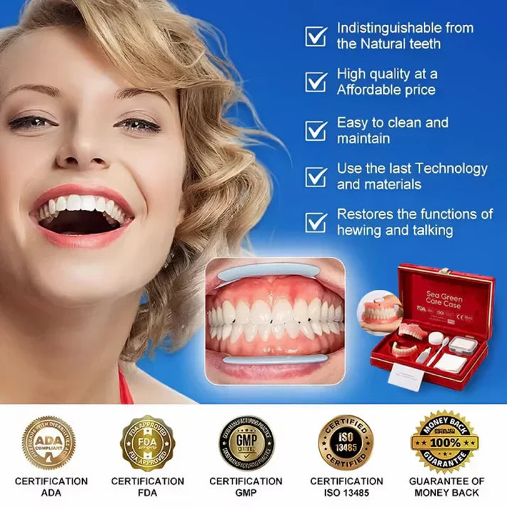KLENIMORE denture set supports a brighter smile appearance