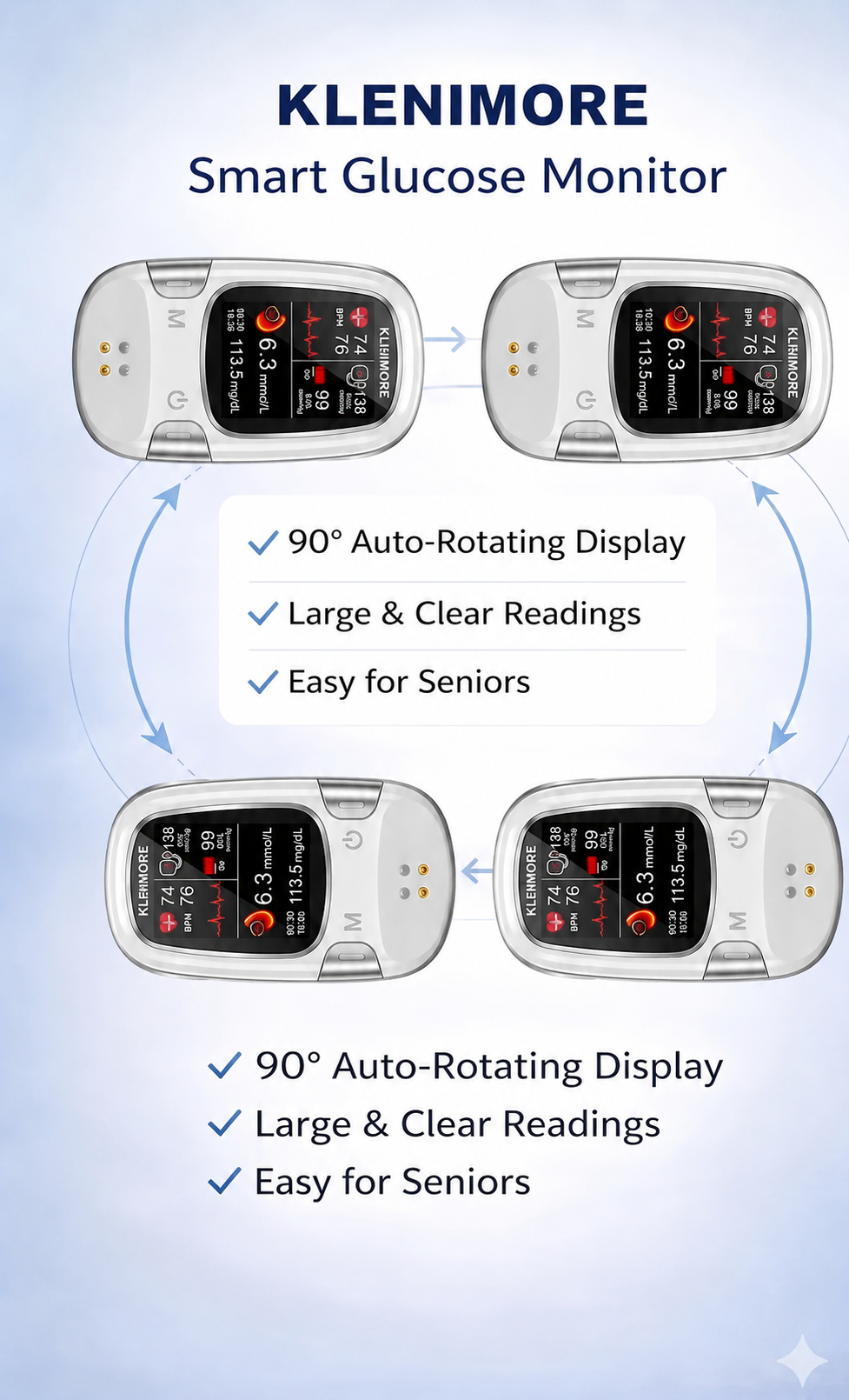 Large auto rotating display