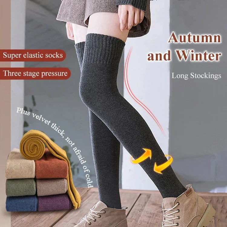 Warm Thigh High Socks Long Stockings