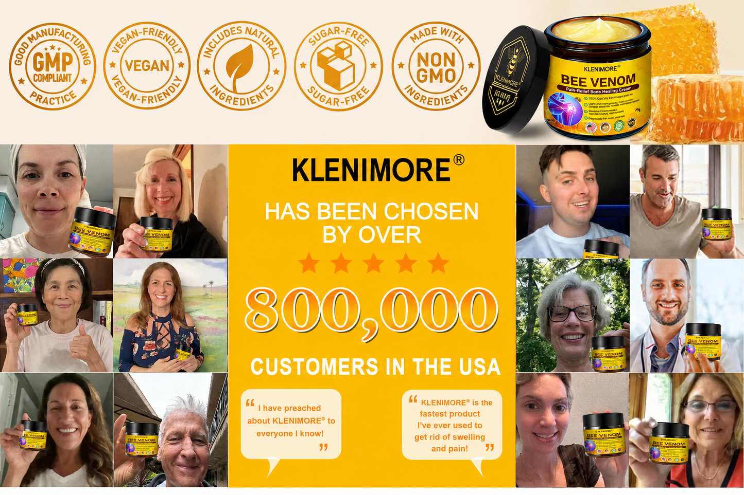 KLENIMORE® Bee Venom Pain-Relief Bone Healing Cream 🇺🇸(Specially for older adults)