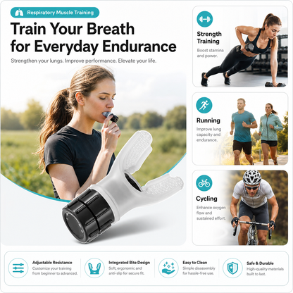 Boost lung capacity & core strength, fix shallow breathing, cut belly fat, ease age-related breathing issues. Ideal for athletes, office workers & elders.