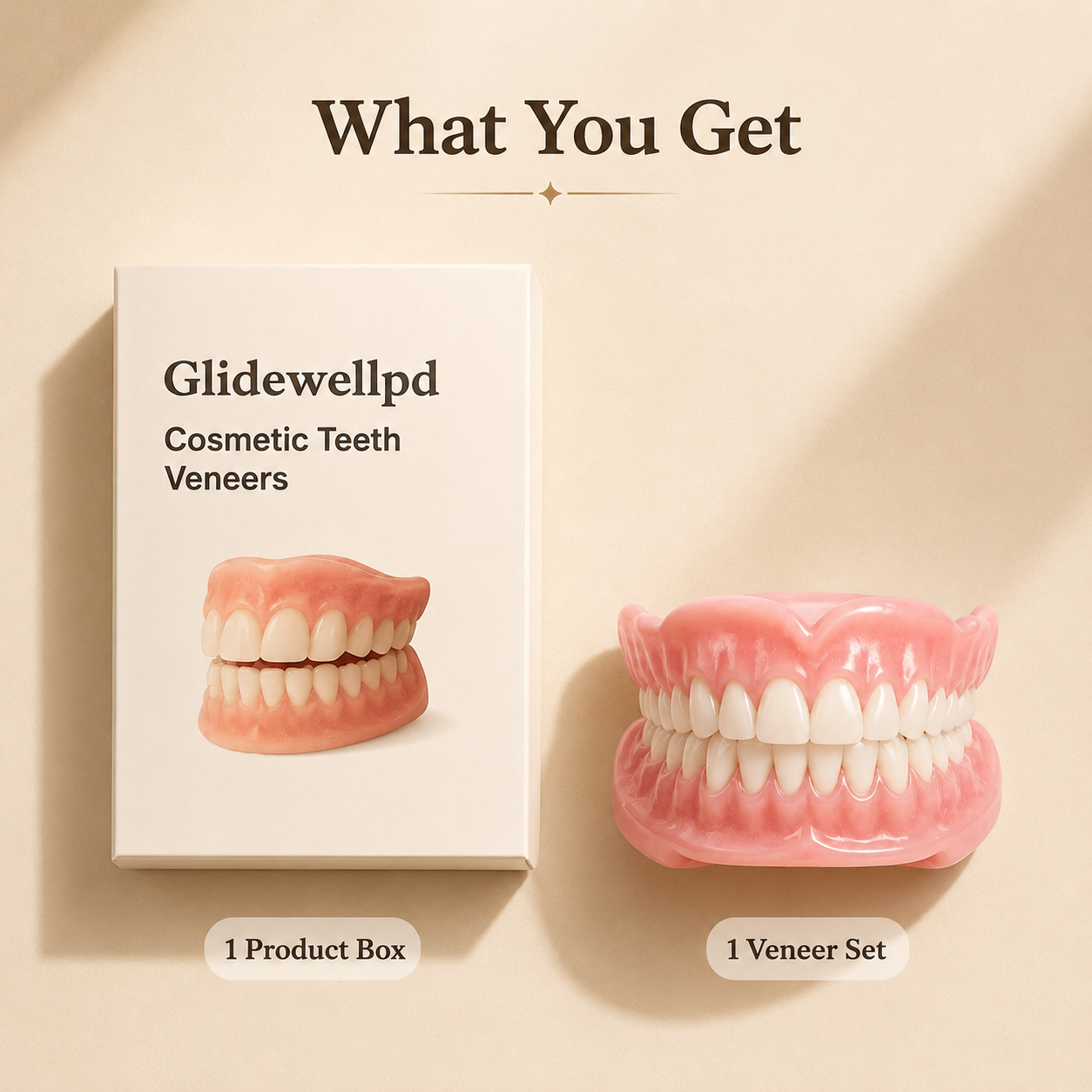 What is included with KLENIMORE Premium Full-Cover Dentures