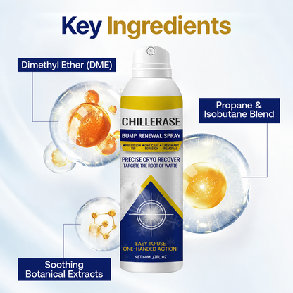Chillerase Bump Renewal Spray: Safe, Fast Cryotherapy Wart Removal At Home
