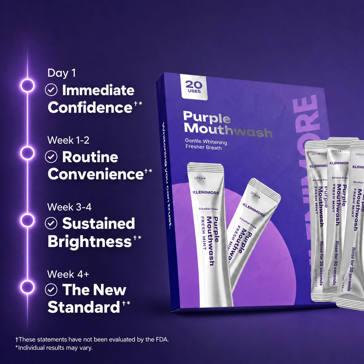 KLENIMORE™ Purple Bright Smile Mouthwash