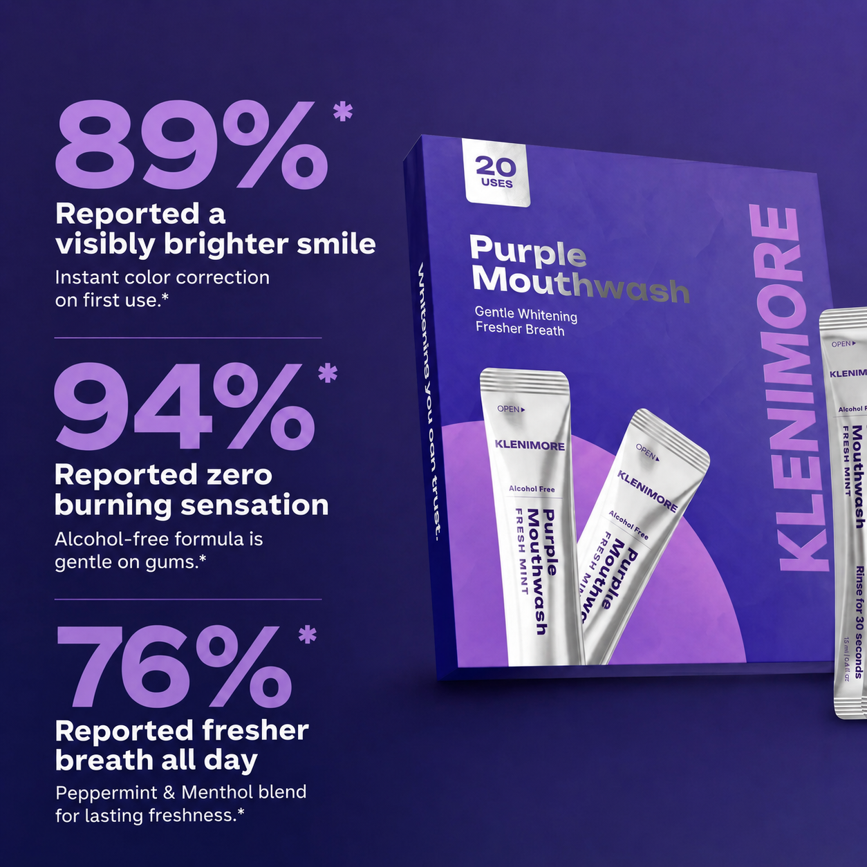 KLENIMORE™ Purple Bright Smile Mouthwash
