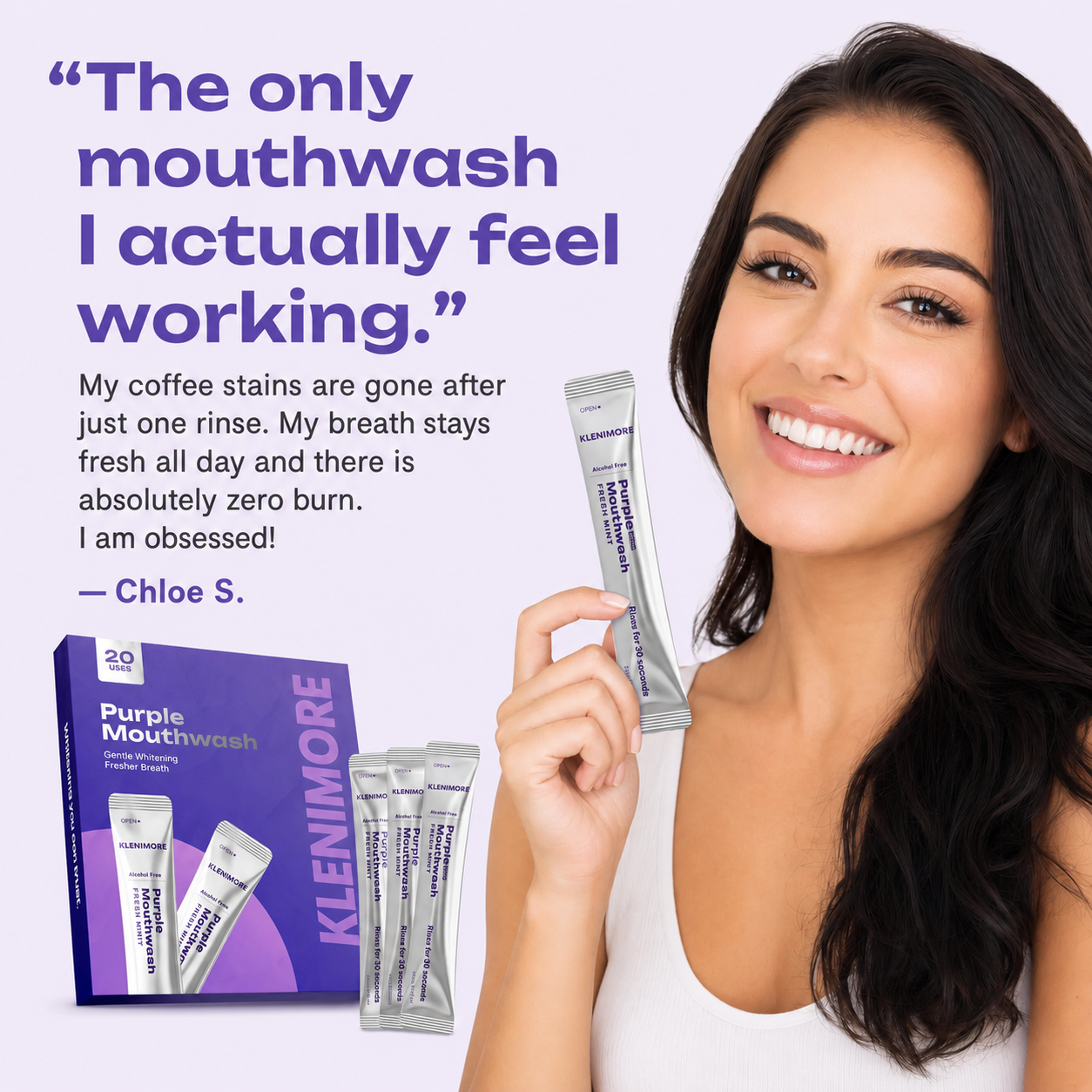 KLENIMORE™ Purple Bright Smile Mouthwash