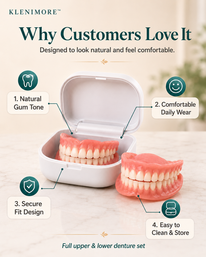 Custom-Fit Instant Smile Dentures – Natural Looking Comfort Fit