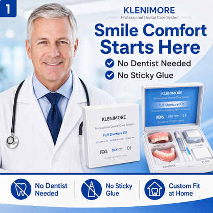 ⏰⏰Ends Today: 50% Off KLENIMORE™ Custom-Fit Dentures | Smile Confidently Again