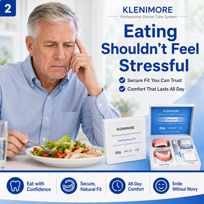 ⏰⏰Ends Today: 50% Off KLENIMORE™ Custom-Fit Dentures | Smile Confidently Again