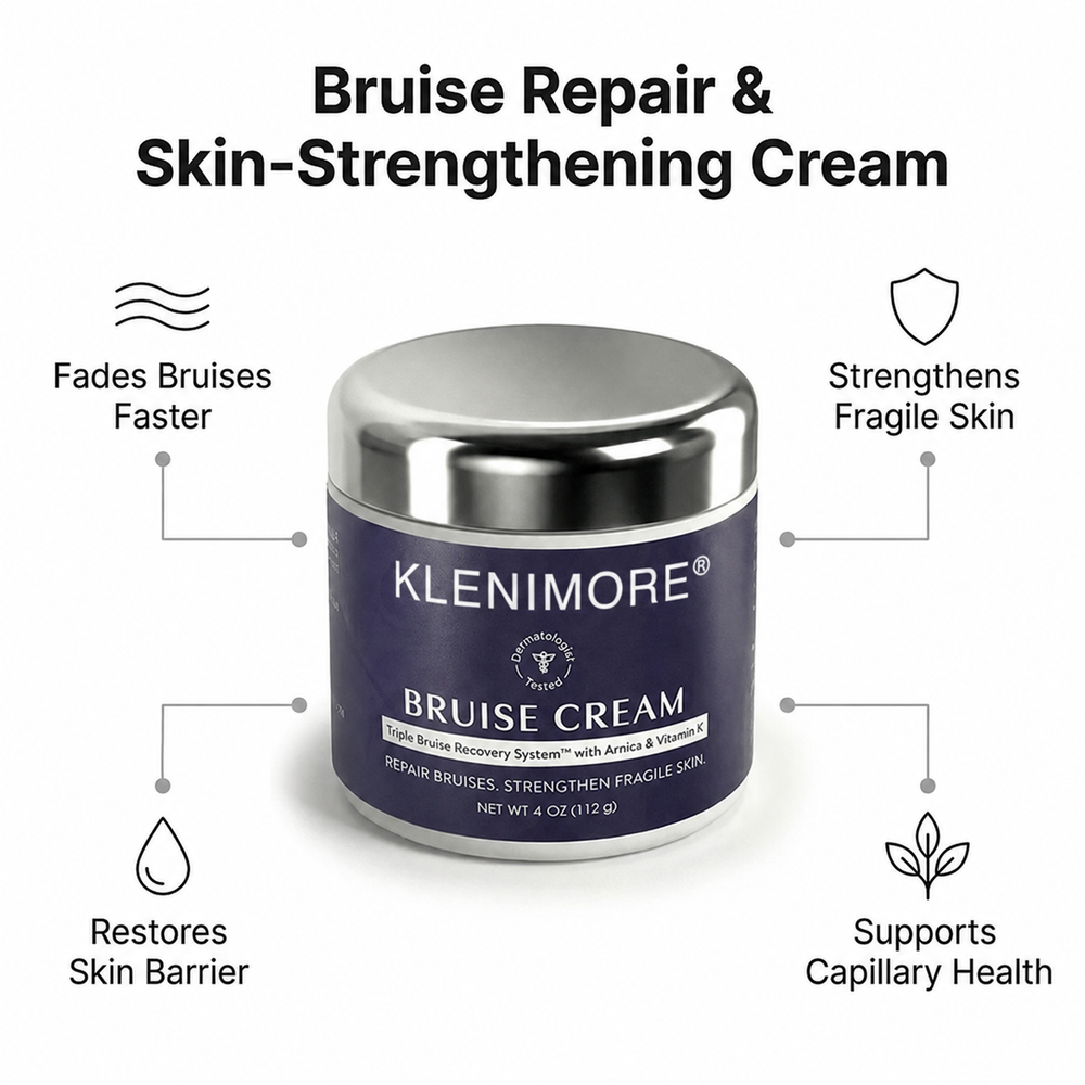 KLENIMORE bruise repair and skin-strengthening cream features