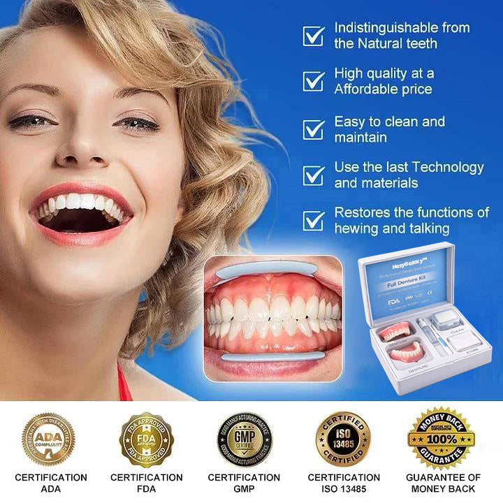 ⏰⏰ HazyGalaxy™ Custom-Fit Dentures ⏰ ENDS TODAY   70% OFF | Smile with Confidence