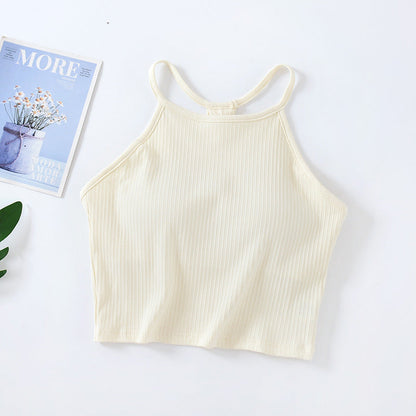 🌸Women's Crop 3-Pack Washed Seamless Rib-Knit Camisole Crop Tank Tops