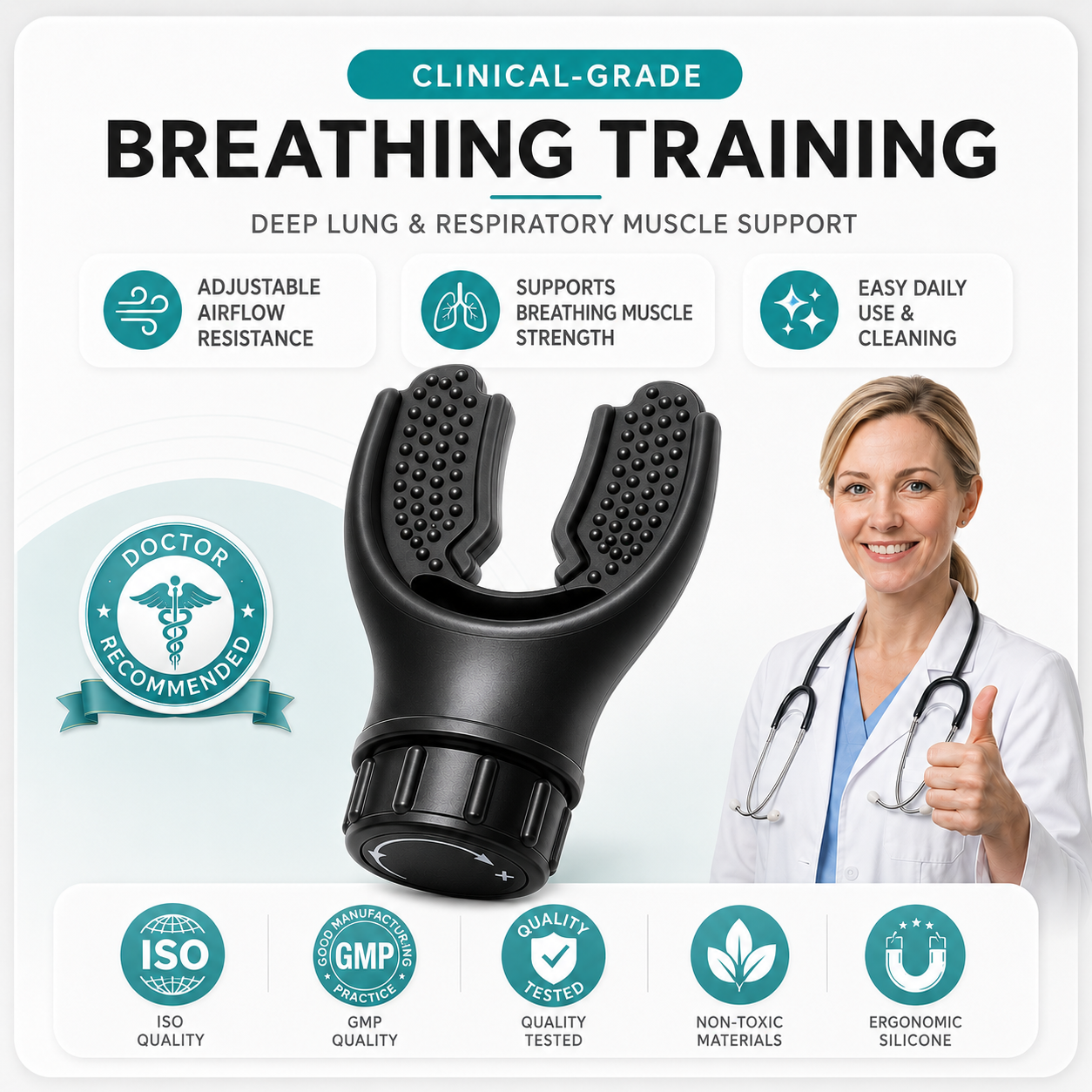 Boost lung capacity & core strength, fix shallow breathing, cut belly fat, ease age-related breathing issues. Ideal for athletes, office workers & elders.