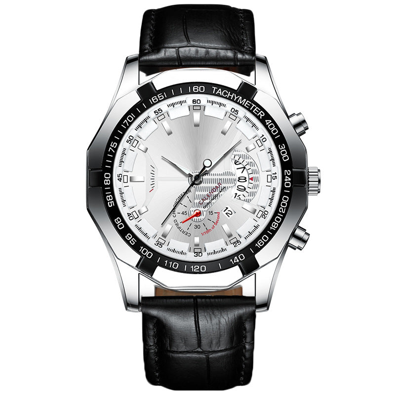 Silver-Leather Strap