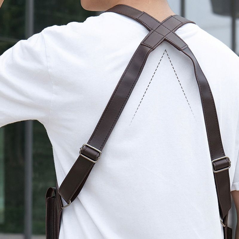 Double shoulder strap multi-pocket outdoor anti-theft tactical bag