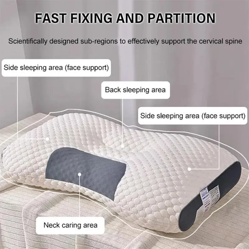 2025 Antibacterial Neck Support Sleep-Aid Massage Pillow