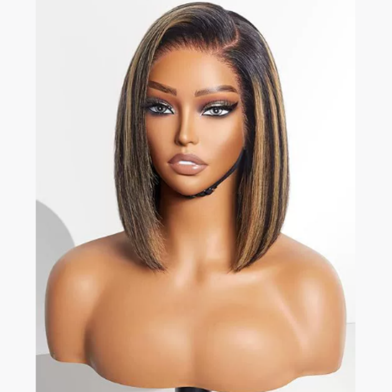 Side Part Two-Tone Light Brown